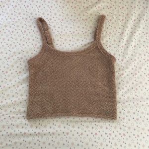 Hollister fuzzy crop tank top